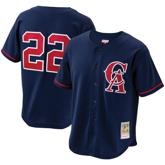 Men's Bo Jackson California Angels Mitchell & Ness Cooperstown Collection Authentic Batting Practice Jersey - Navy Official Team Jersey Sports Fan Apparel Official NFL Team Jersey Football Fan Apparel