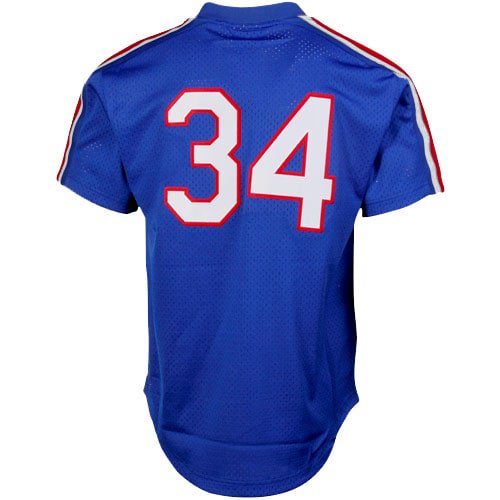 Men's Mitchell & Ness Nolan Ryan Royal Texas Rangers 1989 Authentic Cooperstown Collection Mesh Batting Practice Jersey Official Team Jersey Sports Fan Apparel Official NFL Team Jersey Football Fan Apparel