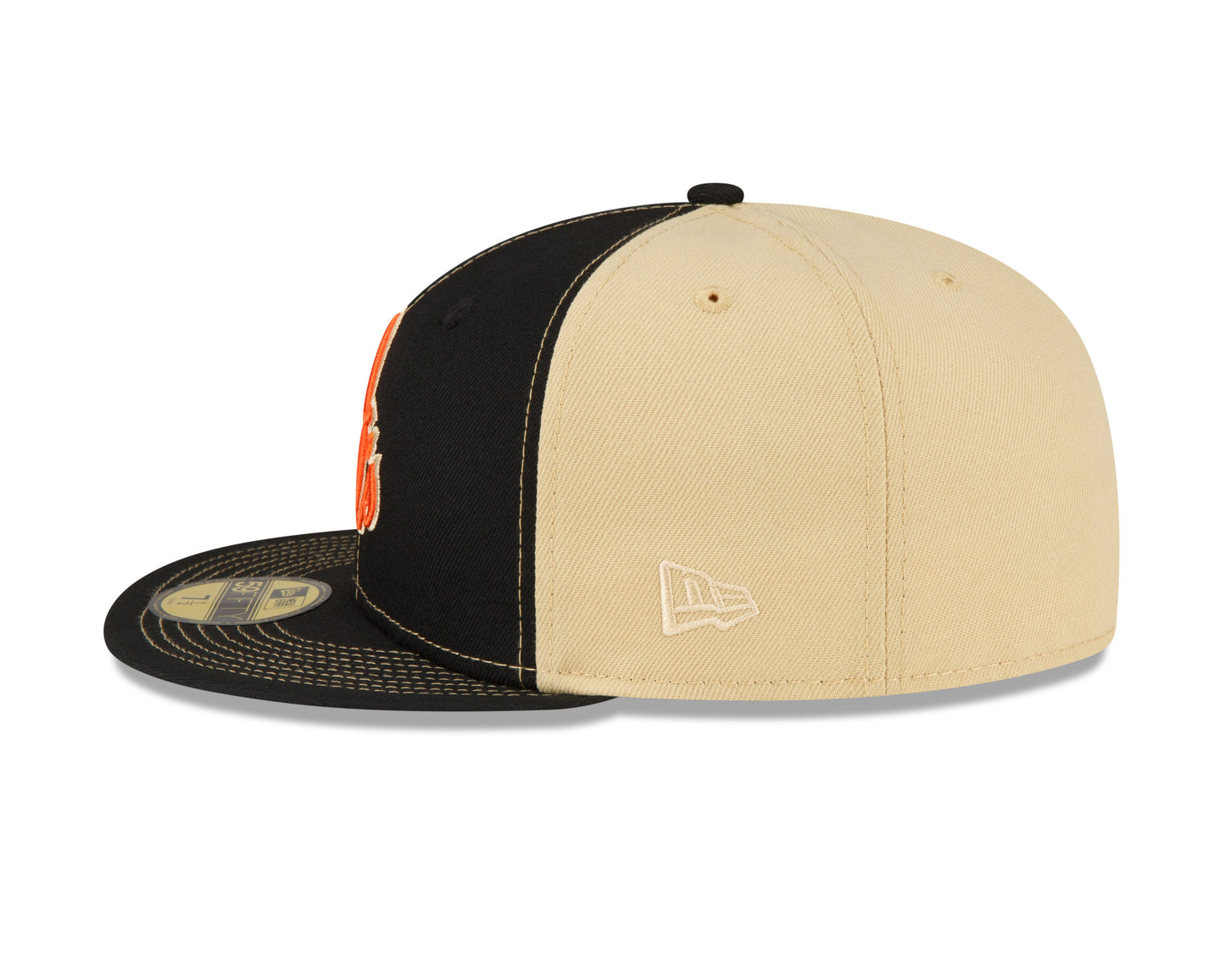 Men's Baltimore Orioles New Era Black/Vegas Gold 59FIFTY Fitted Hat Official Team Hat Sports Fan Cap Official NFL Team Hat Football Fan Cap
