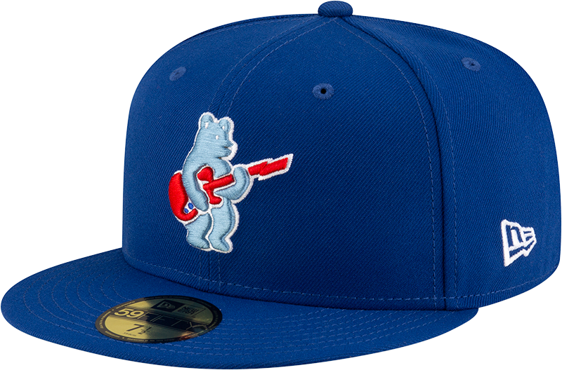 Men's Chicago Cubs New Era Royal Alternate Guitar Bear BP 59FIFTY Fitted Hat Official Team Hat Sports Fan Cap Official NFL Team Hat Football Fan Cap