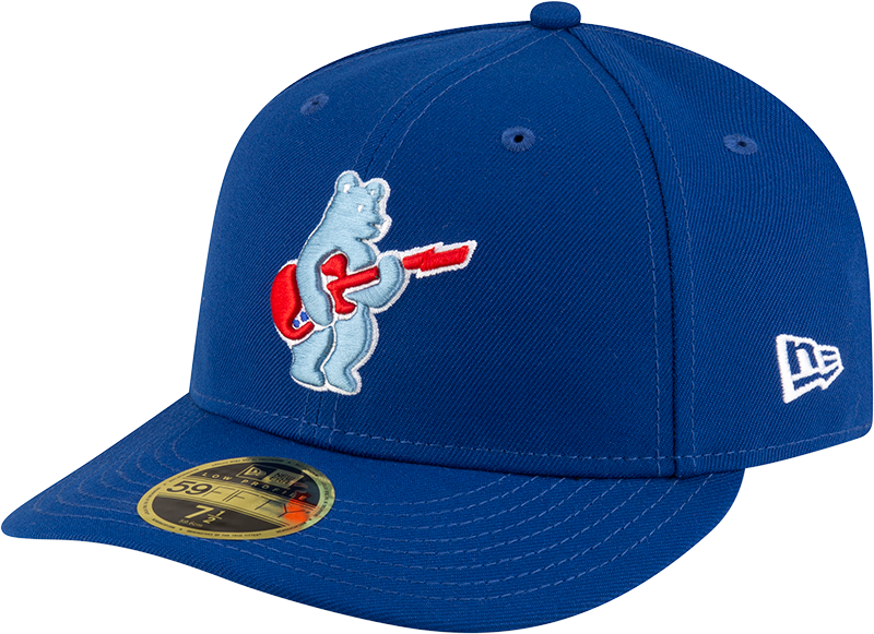 Men's Chicago Cubs New Era Royal Alternate Low Profile Guitar Bear BP 59FIFTY Fitted Hat Official Team Hat Sports Fan Cap Official NFL Team Hat Football Fan Cap
