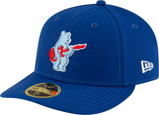 Men's Chicago Cubs New Era Royal Alternate Low Profile Guitar Bear BP 59FIFTY Fitted Hat Official Team Hat Sports Fan Cap Official NFL Team Hat Football Fan Cap