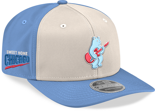 Chicago Cubs New Era Guitar Bear Sweet Home Chicago Alternate 2 Sky Blue 9SEVENTY Trucker Hat Official Team Hat Sports Fan Cap Official NFL Team Hat Football Fan Cap