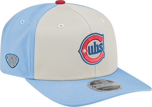 Chicago Cubs New Era Alternate 2 Chrome/ Sky Blue 9SEVENTY Hat Official Team Hat Sports Fan Cap Official NFL Team Hat Football Fan Cap