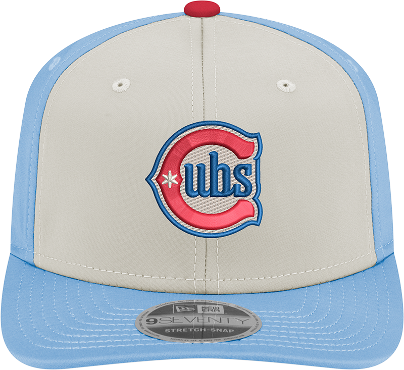 Chicago Cubs New Era Alternate 2 Chrome/ Sky Blue 9SEVENTY Hat Official Team Hat Sports Fan Cap Official NFL Team Hat Football Fan Cap