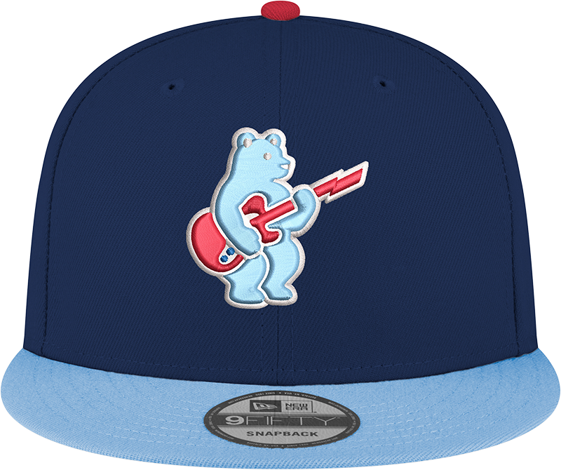 Chicago Cubs New Era Guitar Bear Alternate Navy/Sky Blue 9FIFTY Snapback Hat Official Team Hat Sports Fan Cap Official NFL Team Hat Football Fan Cap