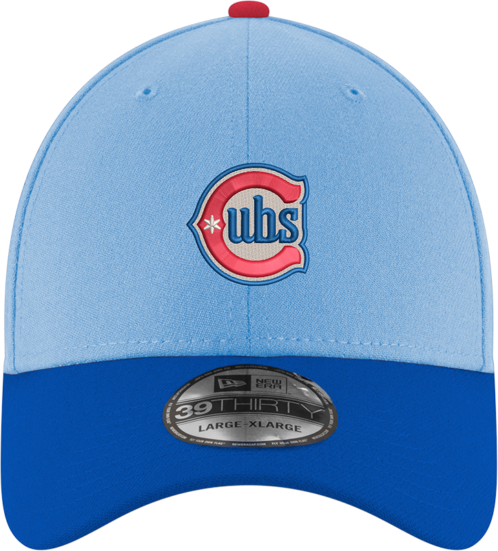 Chicago Cubs 2nd Alternate Sky Blue/Royal New Era 39THIRTY Flex Hat Official Team Hat Sports Fan Cap Official NFL Team Hat Football Fan Cap