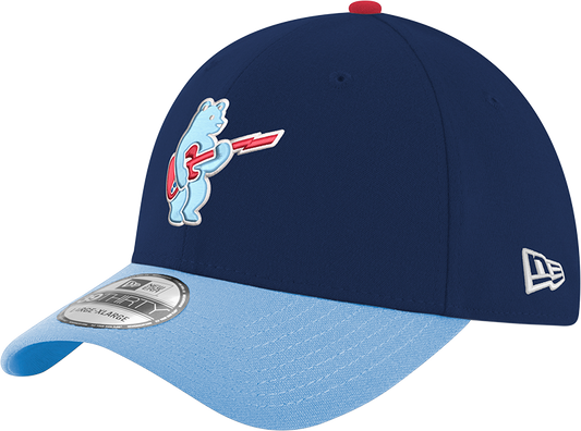 Chicago Cubs 2nd Alternate Guitar Bear Navy/Sky Blue New Era 39THIRTY Flex Hat Official Team Hat Sports Fan Cap Official NFL Team Hat Football Fan Cap