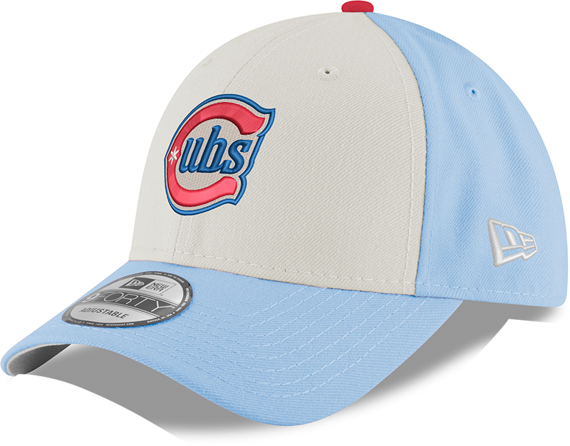 Youth Chicago Cubs Alternate 2 9FORTY Adjustable Chrome/Sky Blue Cap By New Era Official Team Hat Sports Fan Cap Official NFL Team Hat Football Fan Cap