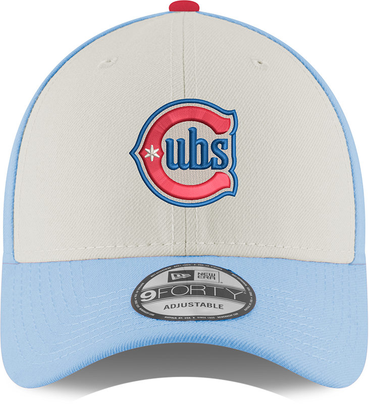 Youth Chicago Cubs Alternate 2 9FORTY Adjustable Chrome/Sky Blue Cap By New Era Official Team Hat Sports Fan Cap Official NFL Team Hat Football Fan Cap