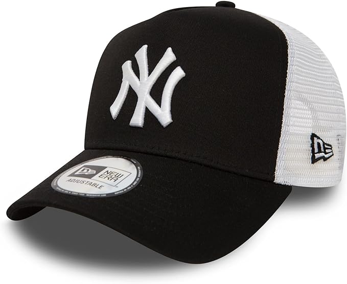 New York Yankees MLB A-Frame Trucker New Era White/Black Official Team Hat Sports Fan Cap Official NFL Team Hat Football Fan Cap