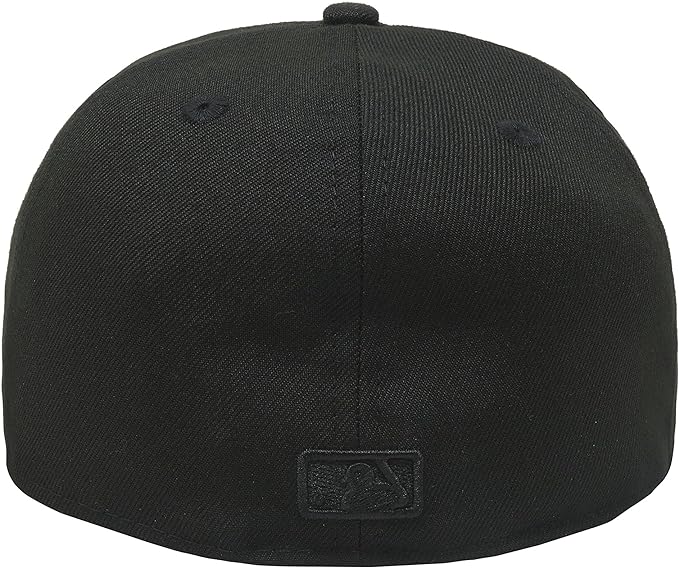 Men's Philadelphia Phillies Tonal Black On Black 59FIFTY Fitted Hat Official Team Hat Sports Fan Cap Official NFL Team Hat Football Fan Cap