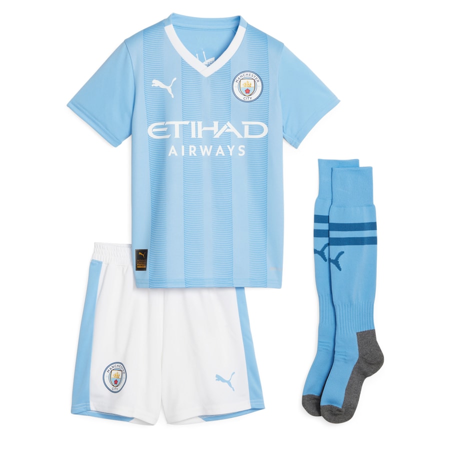 Manchester City Puma Home Minikit 2023-24 with Haaland 9 printing Popular Style Comfort Casual