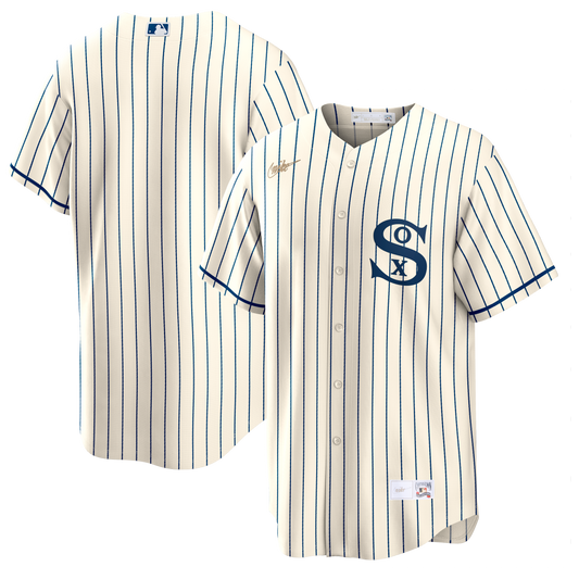 NIKE Men's Chicago White Sox Field of Dreams Cream Cooperstown Collection Blank Replica Jersey Official Team Jersey Sports Fan Apparel Official NFL Team Jersey Football Fan Apparel