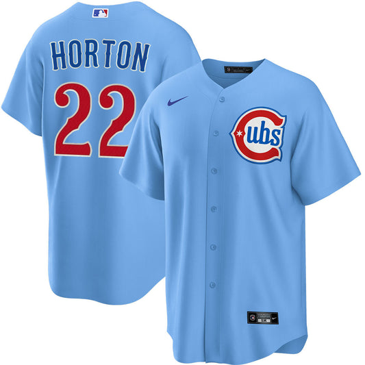 NIKE Men's Chicago Cubs Cade Horton #22 Light Blue 2nd Alternate Replica Jersey Official Team Jersey Sports Fan Apparel Official NFL Team Jersey Football Fan Apparel