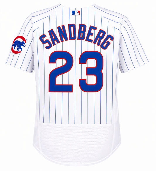 Men's Chicago Cubs Ryne Sandberg Nike White Home Authentic Player Jersey Official Team Jersey Sports Fan Apparel Official NFL Team Jersey Football Fan Apparel