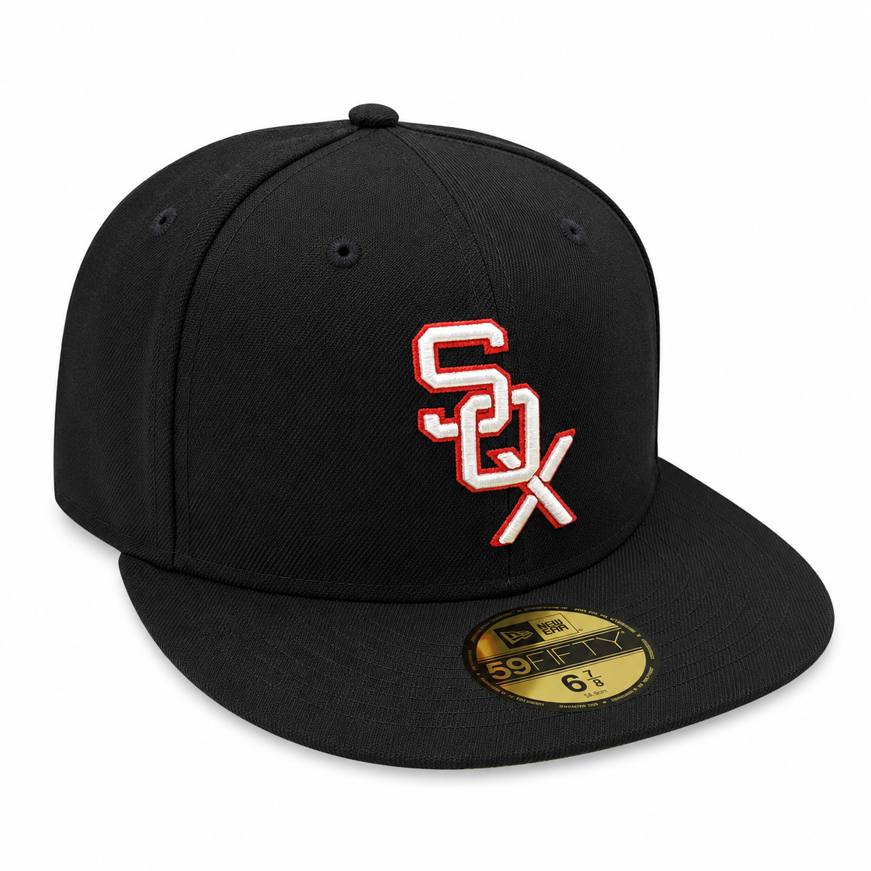 Chicago White Sox 1959 New Era Cooperstown Classics Black 59FIFTY Fitted Hat Official Team Hat Sports Fan Cap Official NFL Team Hat Football Fan Cap