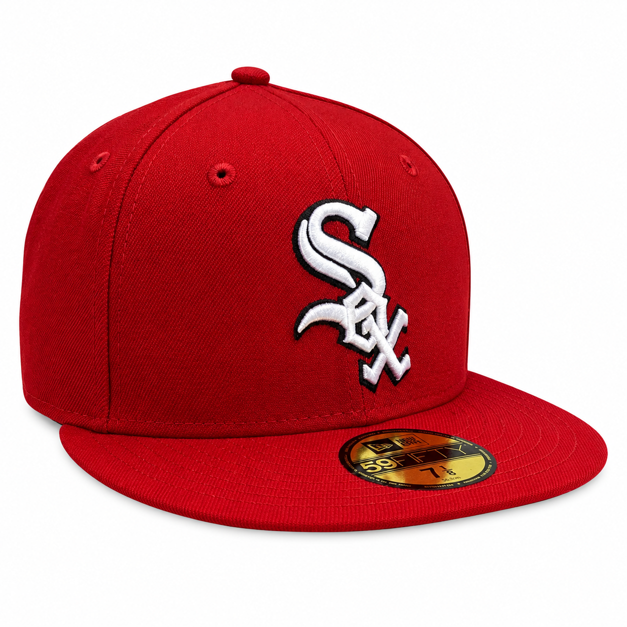 Chicago White Sox Primary Logo Red New Era 59FIFTY Fitted Hat Official Team Hat Sports Fan Cap Official NFL Team Hat Football Fan Cap