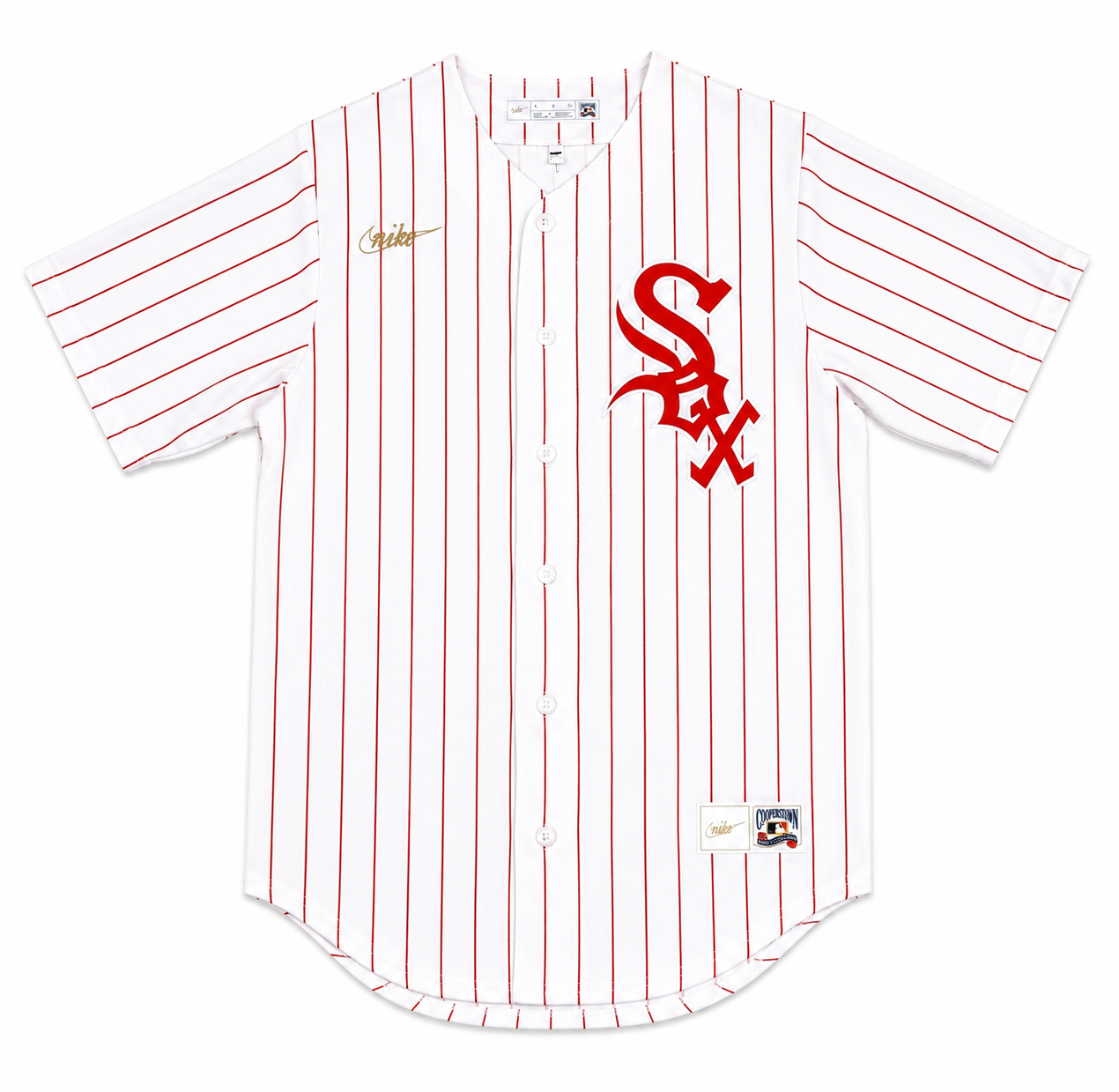 Men's Chicago White Sox Cooperstown Turn Back The Clock 1972 Home White/Scarlet NIKE Blank Replica Jersey Official Team Jersey Sports Fan Apparel Official NFL Team Jersey Football Fan Apparel