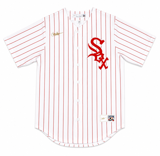 Men's Chicago White Sox Cooperstown Turn Back The Clock 1972 Home White/Scarlet NIKE Blank Replica Jersey Official Team Jersey Sports Fan Apparel Official NFL Team Jersey Football Fan Apparel