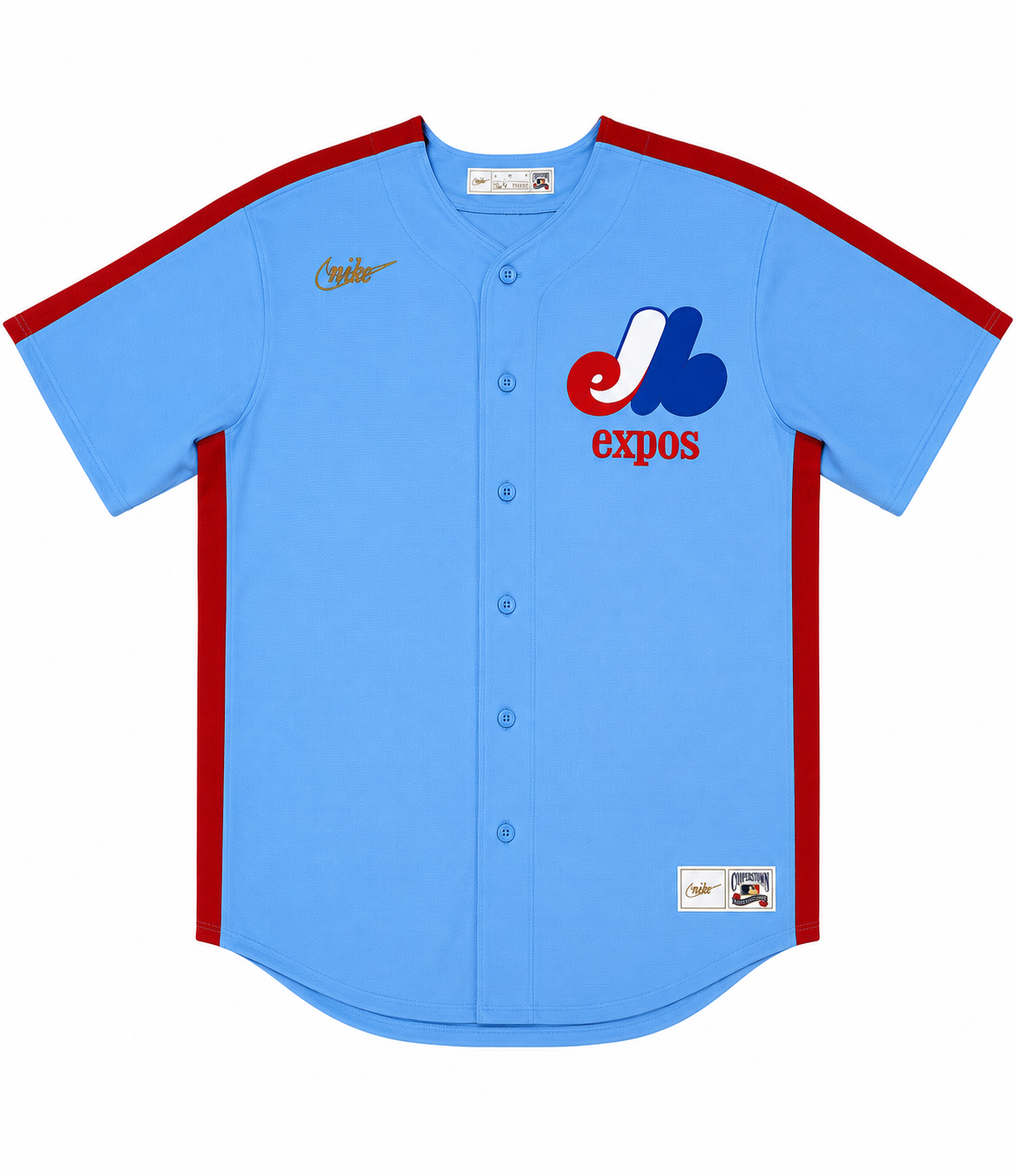 Men's Montreal Expos Andre Dawson Nike Light Blue Road Cooperstown Collection Premium Team Jersey Official Team Jersey Sports Fan Apparel Official NFL Team Jersey Football Fan Apparel