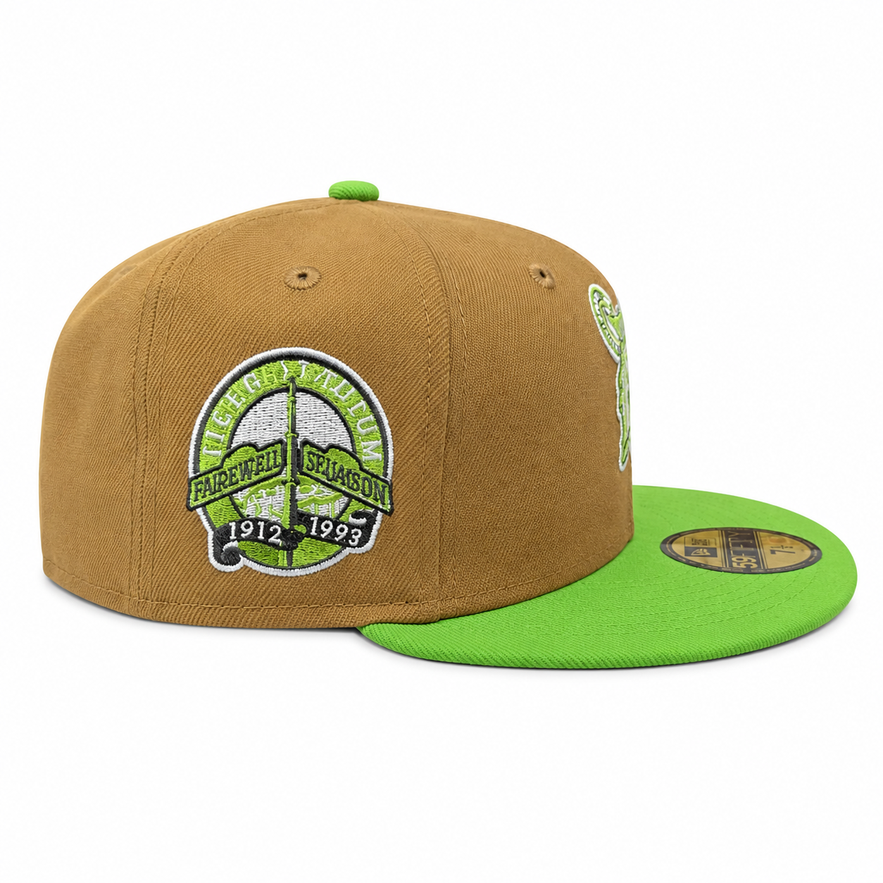 Detroit Tigers New Era Wheat/Lime Cooper 59FIFTY Fitted Hat Official Team Hat Sports Fan Cap Official NFL Team Hat Football Fan Cap