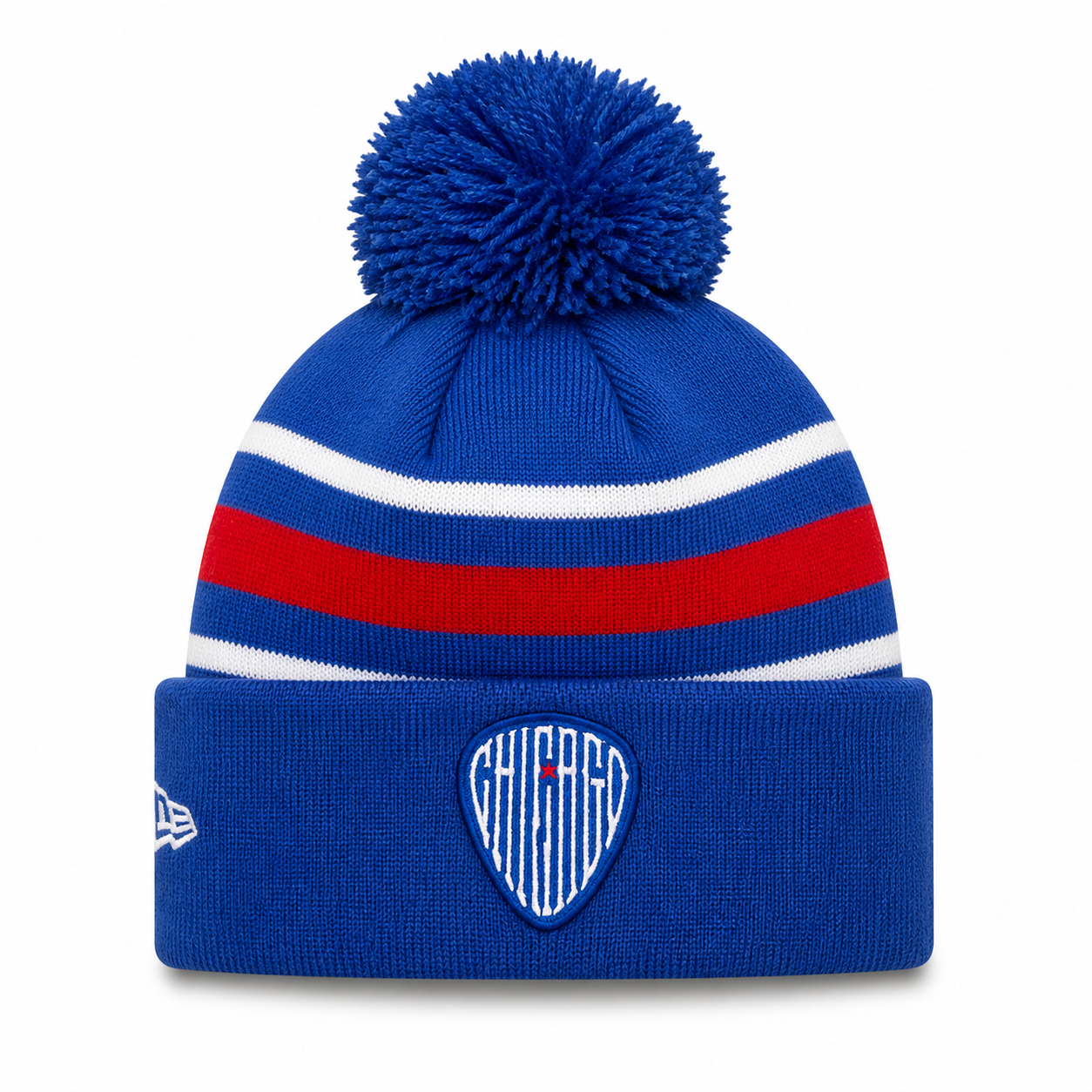 Chicago Cubs New Era Royal 2nd Alternate Cuffed Knit Hat with Pom Official Team Hat Sports Fan Cap Official NFL Team Hat Football Fan Cap