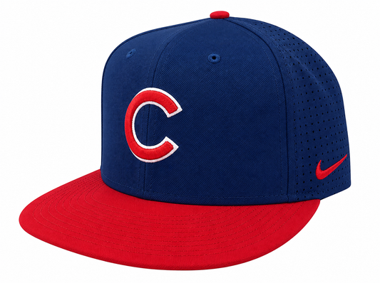 NIKE Chicago Cubs 2 Tone Deep Royal/Red Aero True Adjustable Dri-Fit Performance Hat Official Team Hat Sports Fan Cap Official NFL Team Hat Football Fan Cap