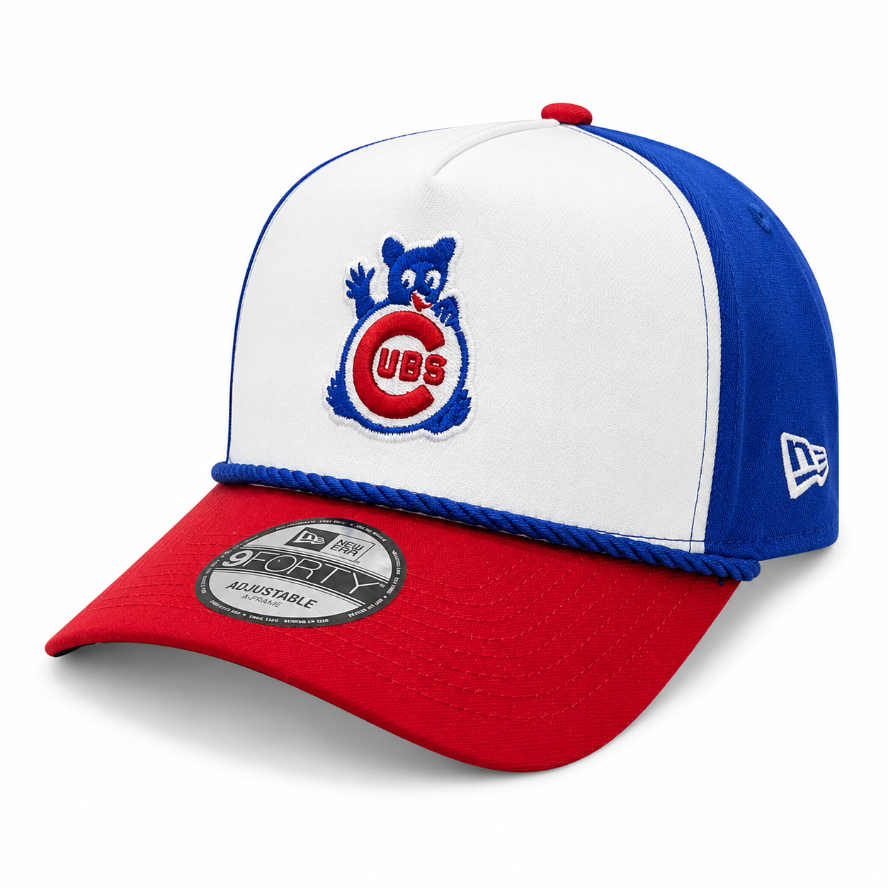 Chicago Cubs New Era Blue A-Frame 150th Anniversary Rope Waving Bear 9FIFTY Snapback Hat Official Team Hat Sports Fan Cap Official NFL Team Hat Football Fan Cap