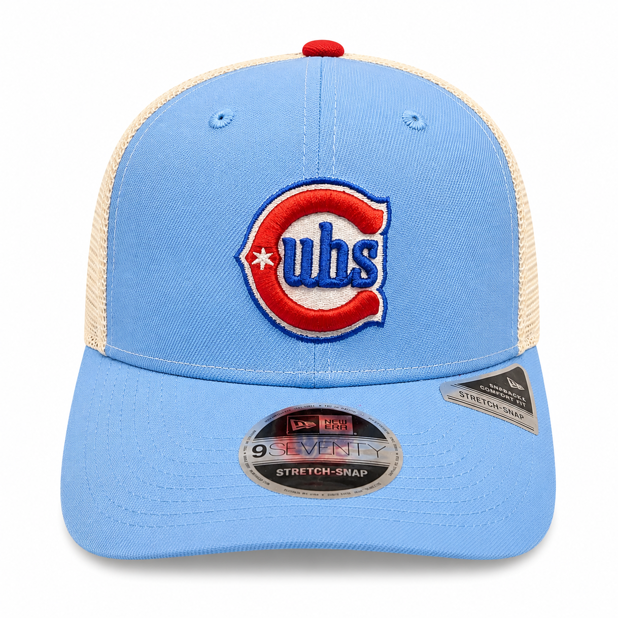 Chicago Cubs New Era Sky Blue/Red Alternate 2 9SEVENTY Trucker Hat Official Team Hat Sports Fan Cap Official NFL Team Hat Football Fan Cap