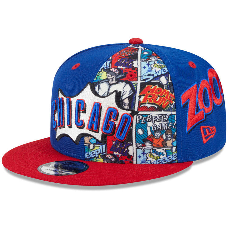 Chicago Cubs New Era 2025 Diamond Hero Royal/Red 9FIFTY Snapback Hat Official Team Hat Sports Fan Cap Official NFL Team Hat Football Fan Cap
