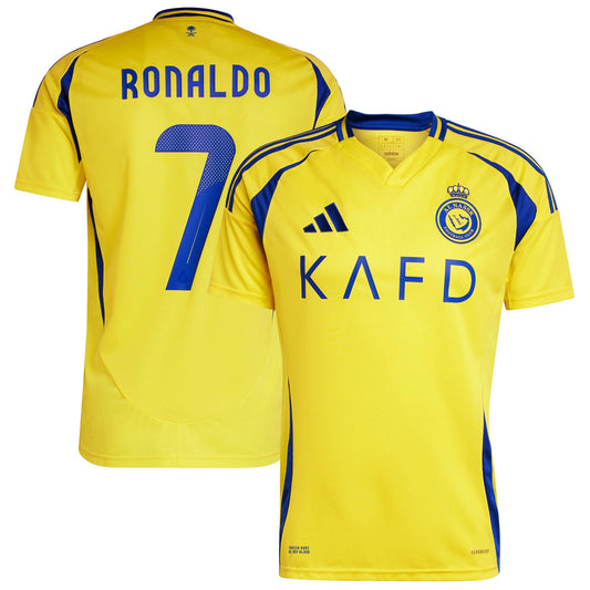 Cristiano Ronaldo Al-Nassr FC 2024 25 Home Player Jersey - Yellow Official Team Jersey Sports Fan Apparel