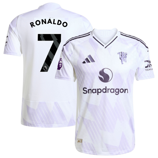 Cristiano Ronaldo Manchester United adidas 2025 26 Away Player Jersey - White Official Team Jersey Sports Fan Apparel