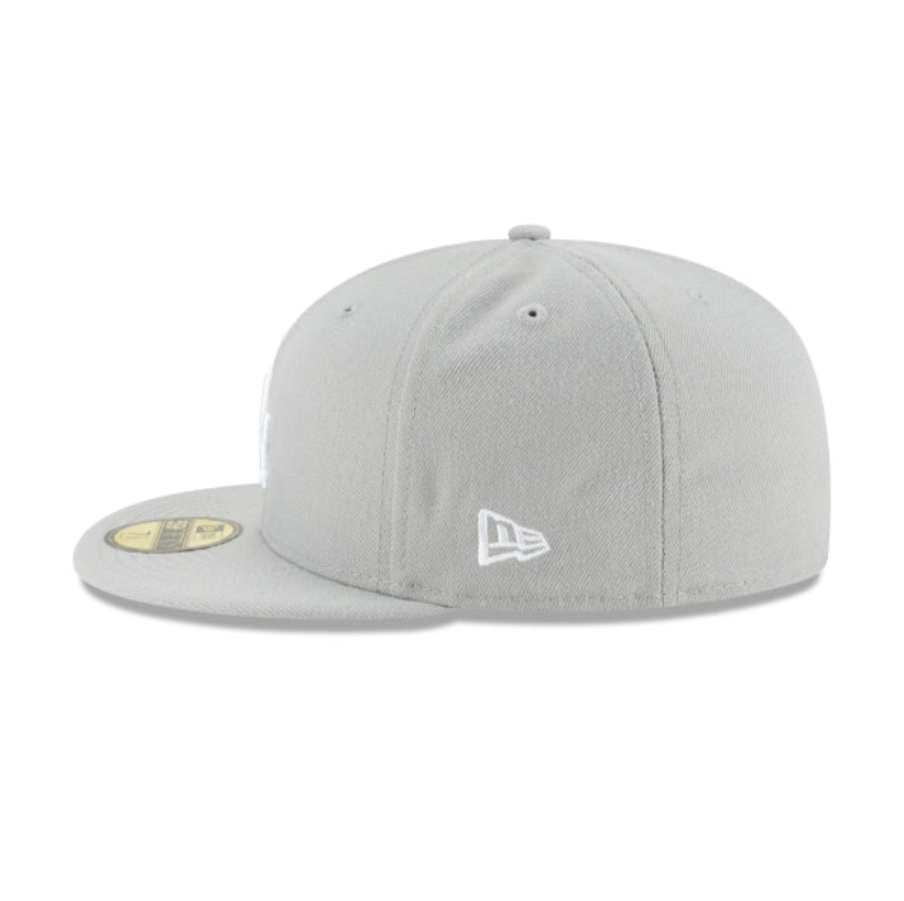 Los Angeles Dodgers MLB League Essential 59FIFTY Fitted New Era Gray/White Official Team Hat Sports Fan Cap Official NFL Team Hat Football Fan Cap