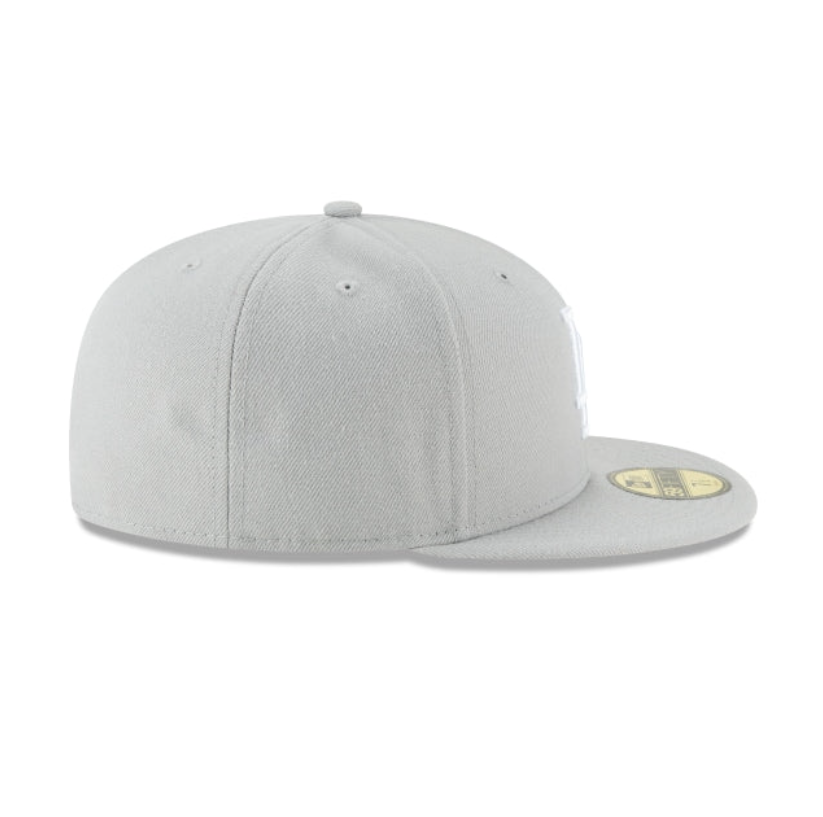 Los Angeles Dodgers MLB League Essential 59FIFTY Fitted New Era Gray/White Official Team Hat Sports Fan Cap Official NFL Team Hat Football Fan Cap