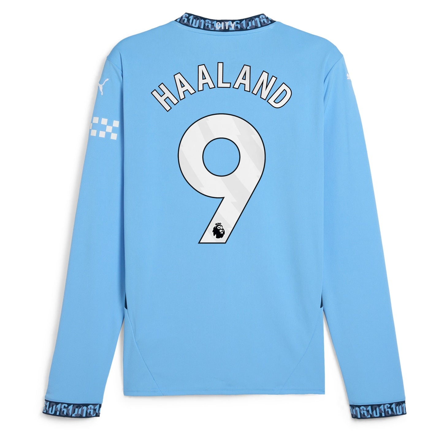 Erling Haaland Manchester City Puma 2024 25 Home Long Sleeve Player Jersey - Light Blue Official Team Jersey Sports Fan Apparel