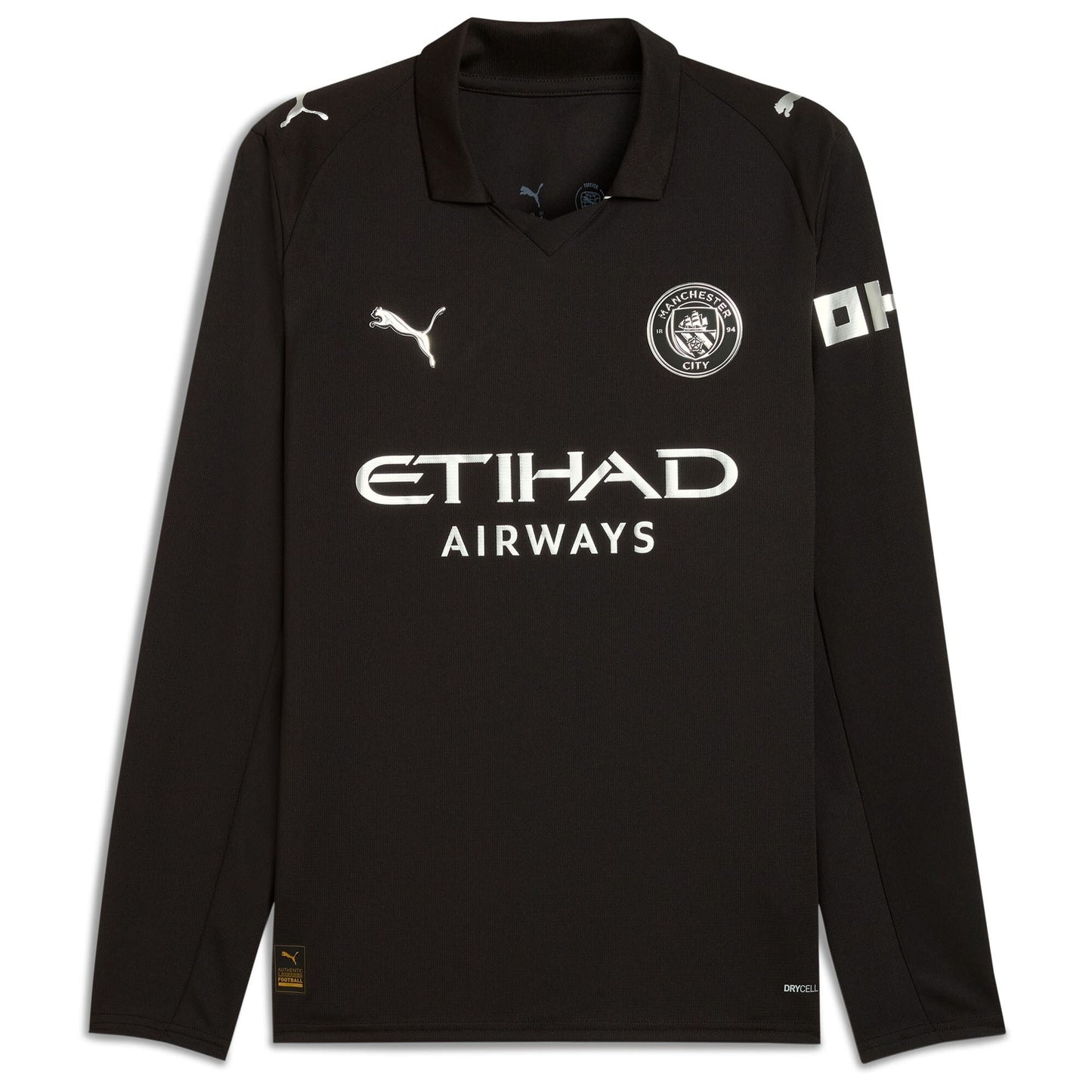 Erling Haaland Manchester City Puma 2025 26 Away Long Sleeve Player Jersey - Black Official Team Jersey Sports Fan Apparel