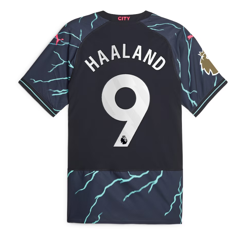 Erling Haaland Manchester City Puma 2023 24 Third Player Jersey - Navy Official Team Jersey Sports Fan Apparel