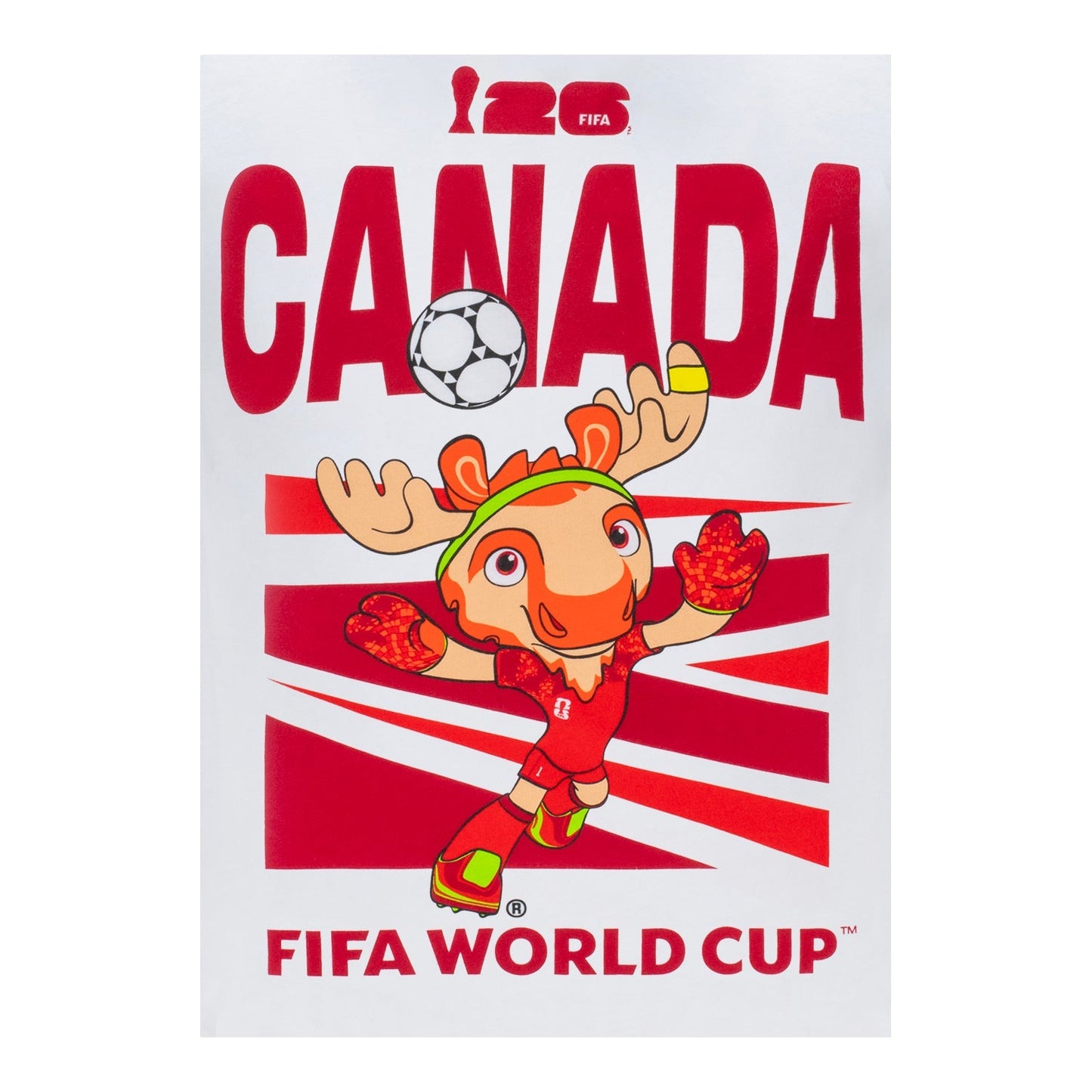 FIFA World Cup 2026 Canada Mascot White T-Shirt - Unisex Casual Graphic T Shirt