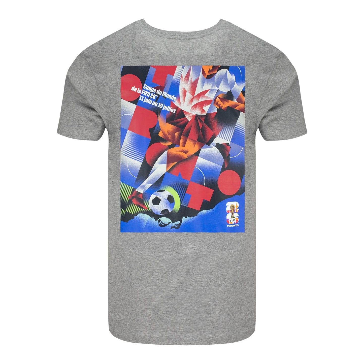 FIFA World Cup 2026 Toronto Poster Grey T-Shirt ENG - Unisex Casual Graphic T Shirt