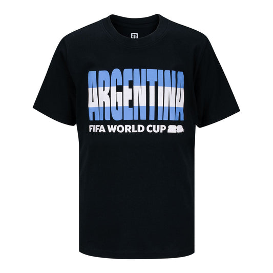 FIFA World Cup 2026 Argentina Graphic T-Shirt - Youth Casual Graphic T Shirt