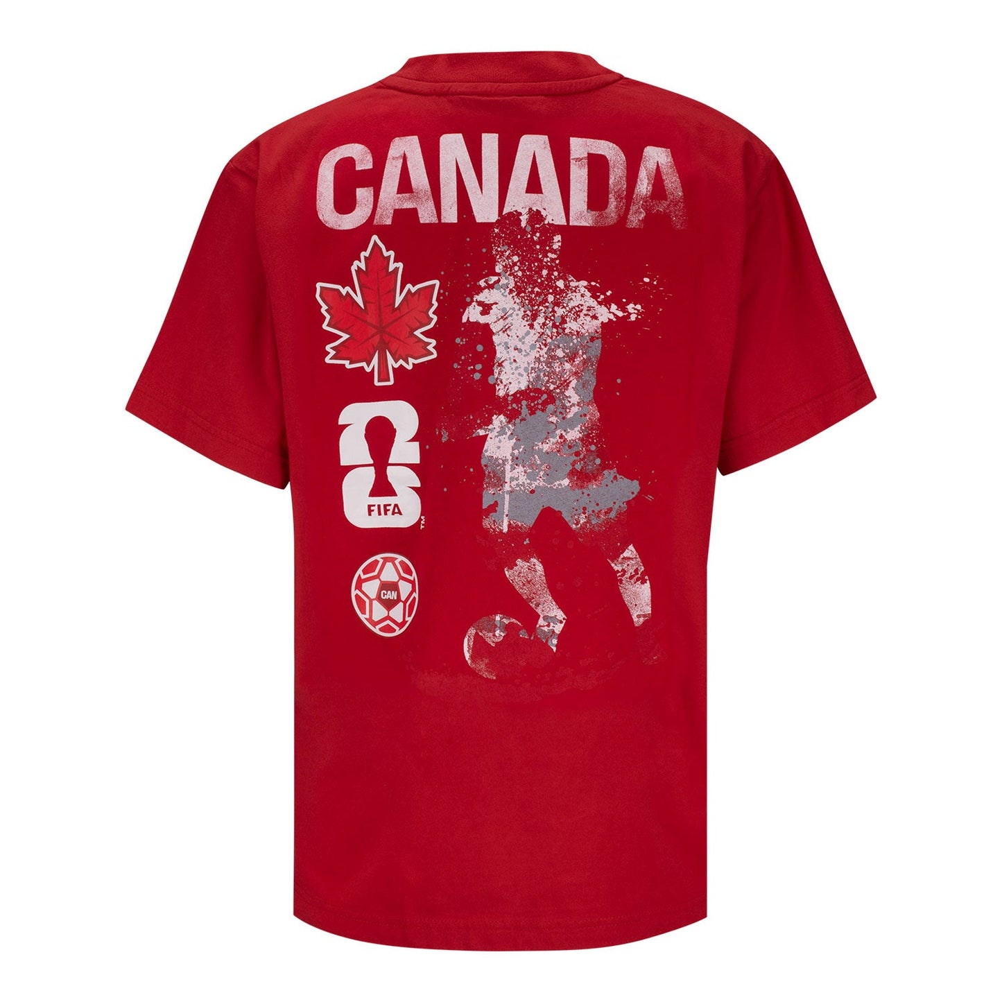 FIFA World Cup 2026 Canada Rise and Strike T-Shirt - Youth Casual Graphic T Shirt