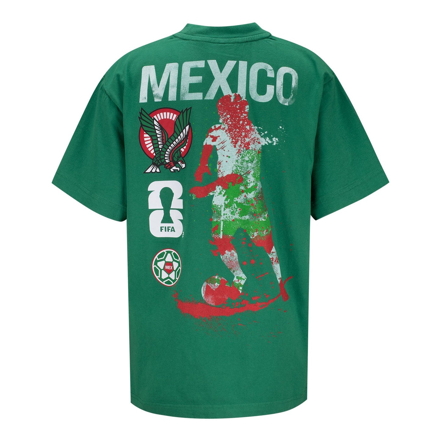 FIFA World Cup 2026 Mexico Rise and Strike T-Shirt - Youth Casual Graphic T Shirt