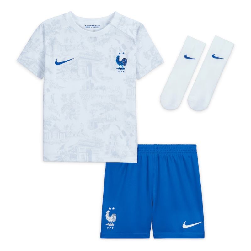 France Away Kit 2022 - Kids - Kylian Mbappé 10 Jersey - White Official Team Jersey Sports Fan Apparel