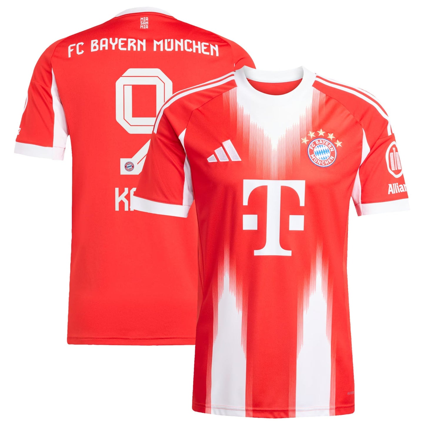 Harry Kane Bayern Munich adidas 2025 26 Home Jersey - Red Official Team Jersey Sports Fan Apparel