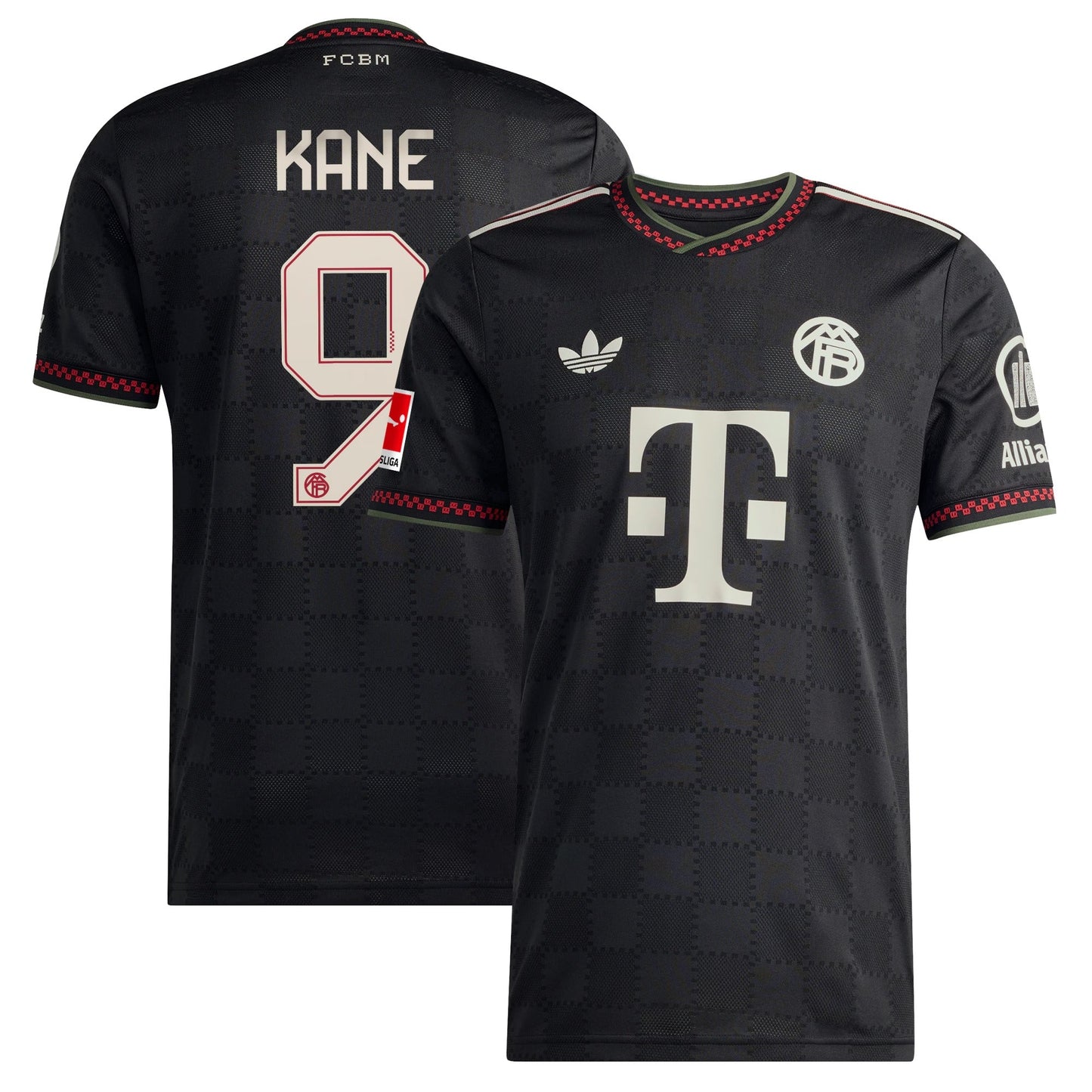 Harry Kane Bayern Munich adidas 2025 26 Third Player Jersey - Black Official Team Jersey Sports Fan Apparel