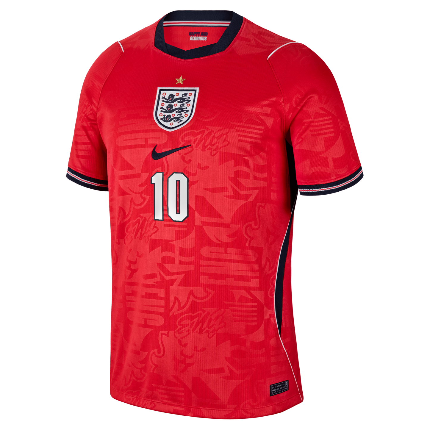 Jude Bellingham England National Team Nike 2026 Away Stadium Replica Jersey - Red Official Team Jersey Sports Fan Apparel