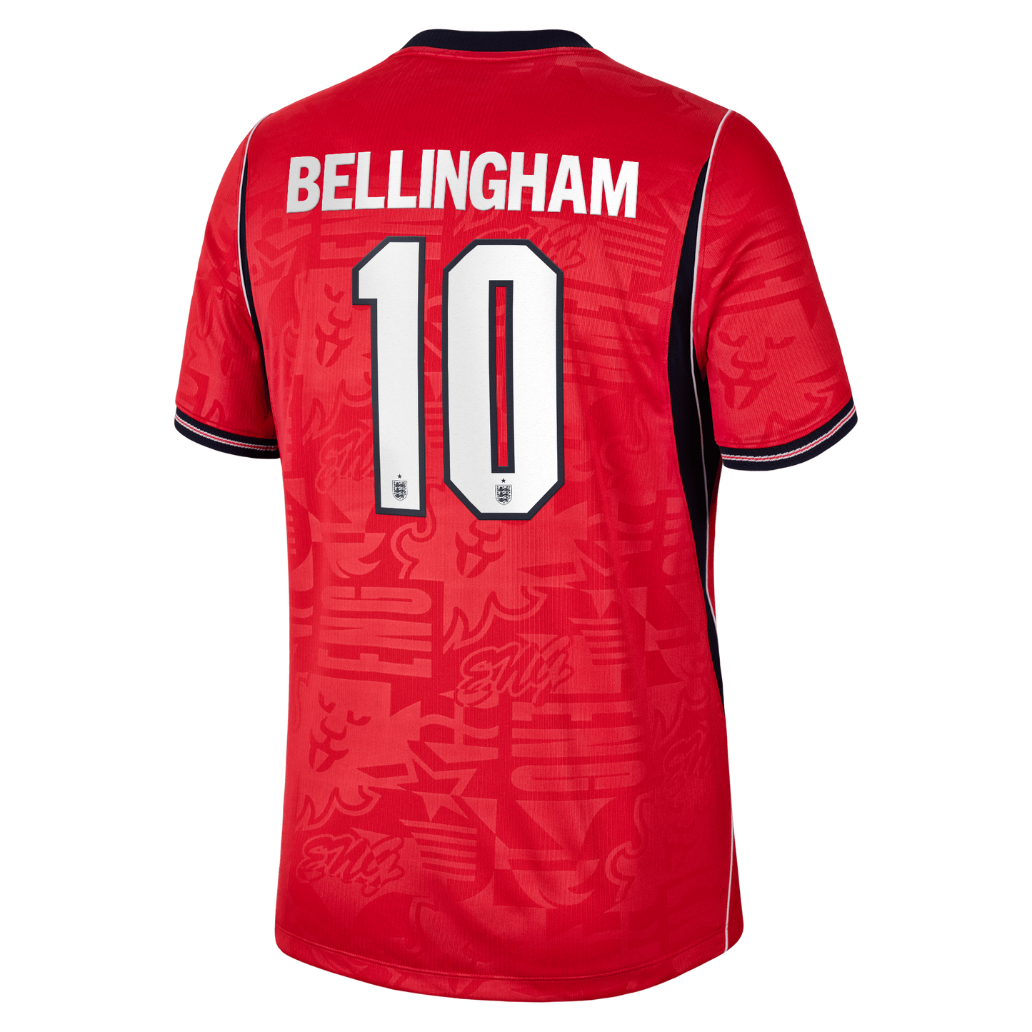 Jude Bellingham England National Team Nike 2026 Away Stadium Replica Jersey - Red Official Team Jersey Sports Fan Apparel