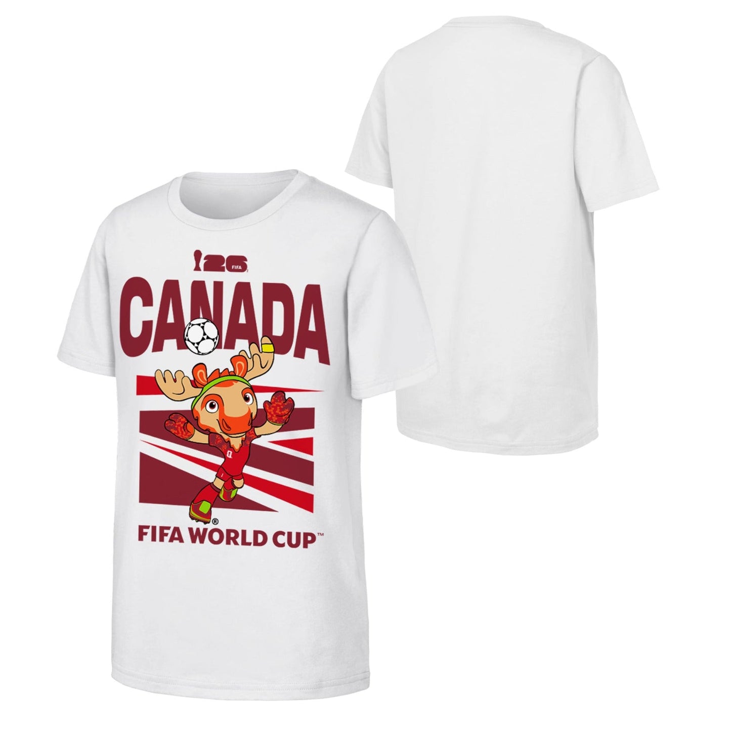 FIFA World Cup 2026 Canada Mascot T-Shirt - Youth Casual Graphic T Shirt