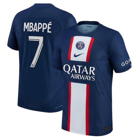 Kylian Mbappé Paris Saint-Germain 2022 23 Home Men s Authentic Jersey- Blue Official Team Jersey Sports Fan Apparel